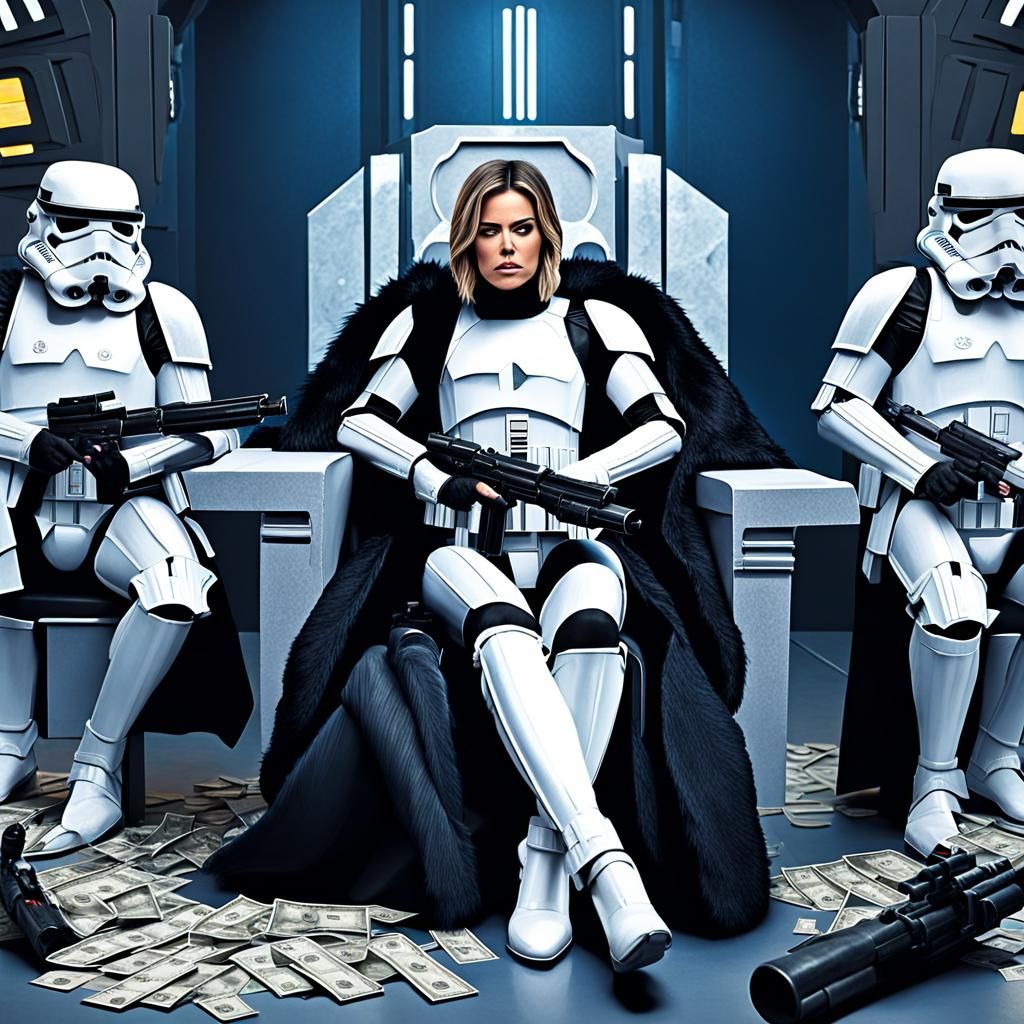 Khloe Kardashian as Star Wars Stormtrooper Commander