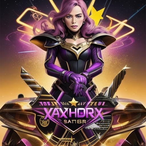 Modern Movie Poster with Glitter and Graphic Elements