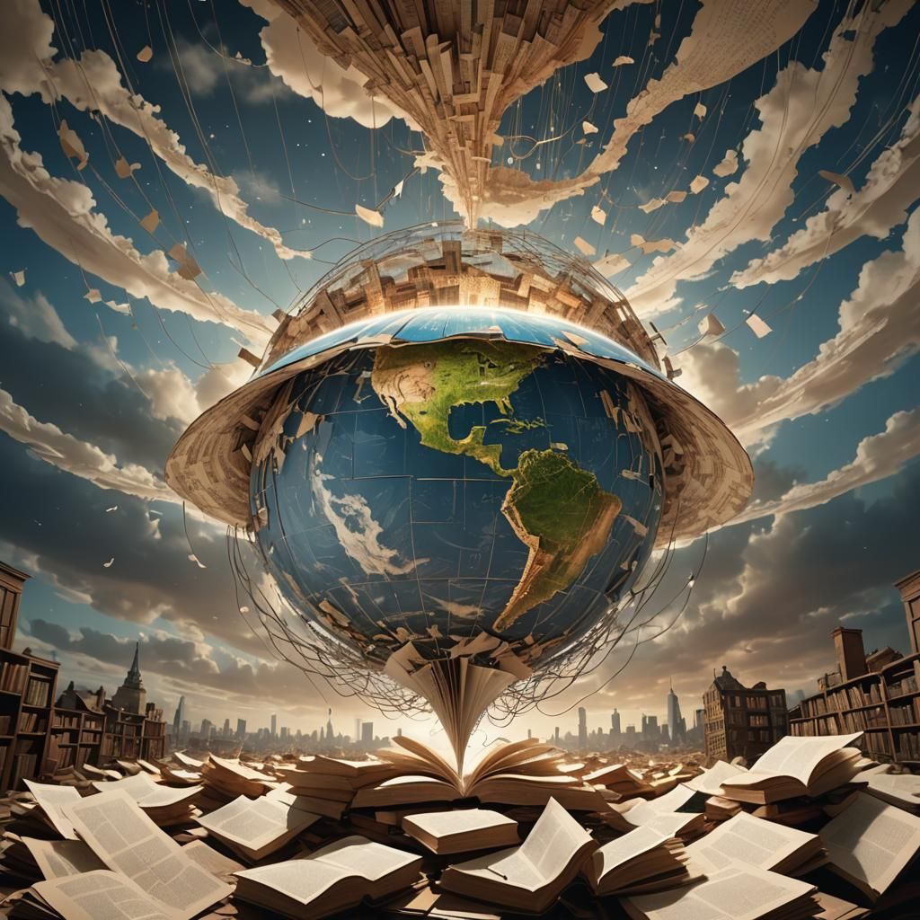 Dreamlike Earth in Surrealist Style