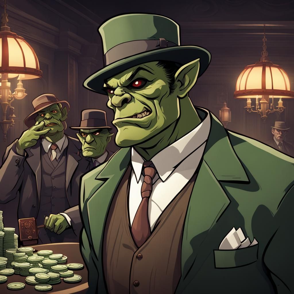 1920s Fantasy Gangsters in Studio Ghibli Style