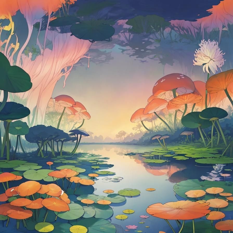 Giant Mushrooms in Murky Mangrove, Anime Key Visual