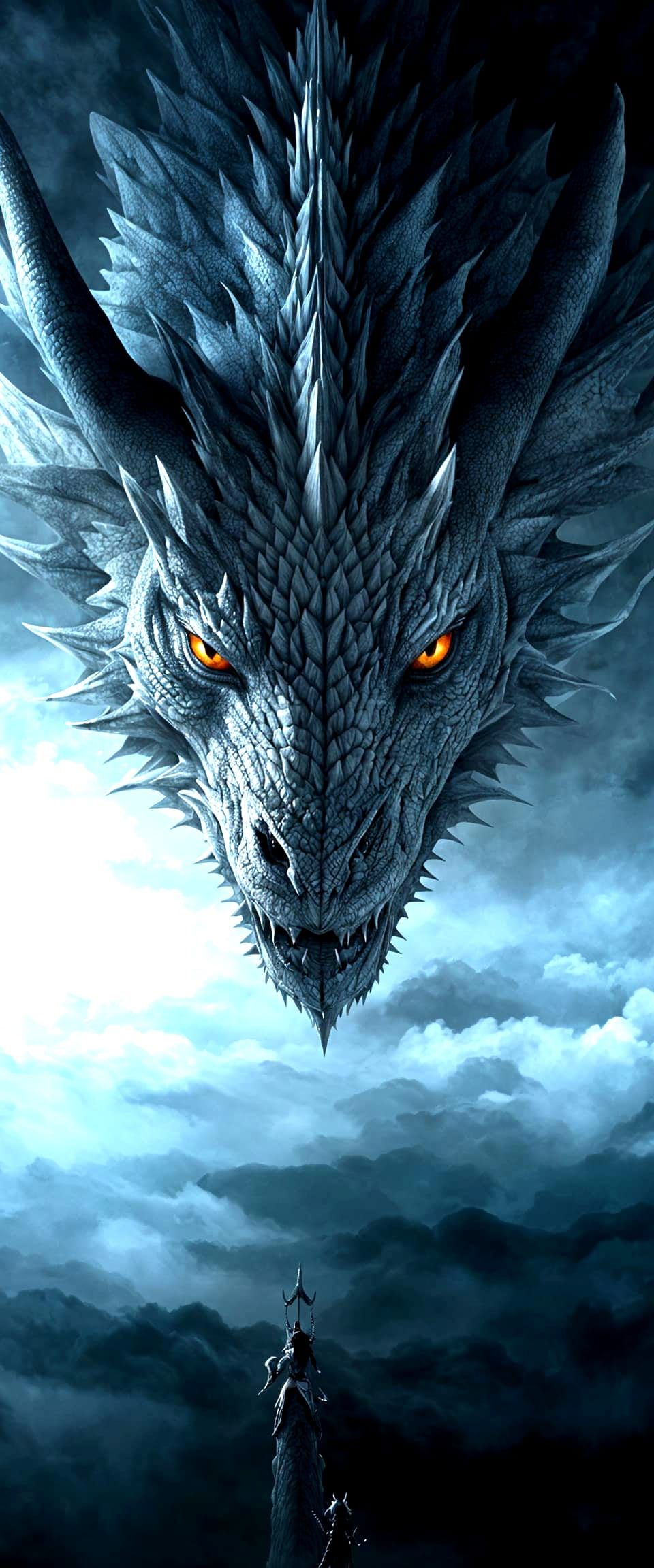 Majestic White Dragon Art
