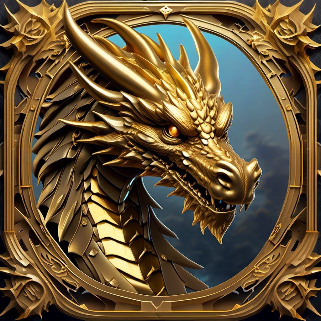Golden Dragon Album Cover Avatar Portrait