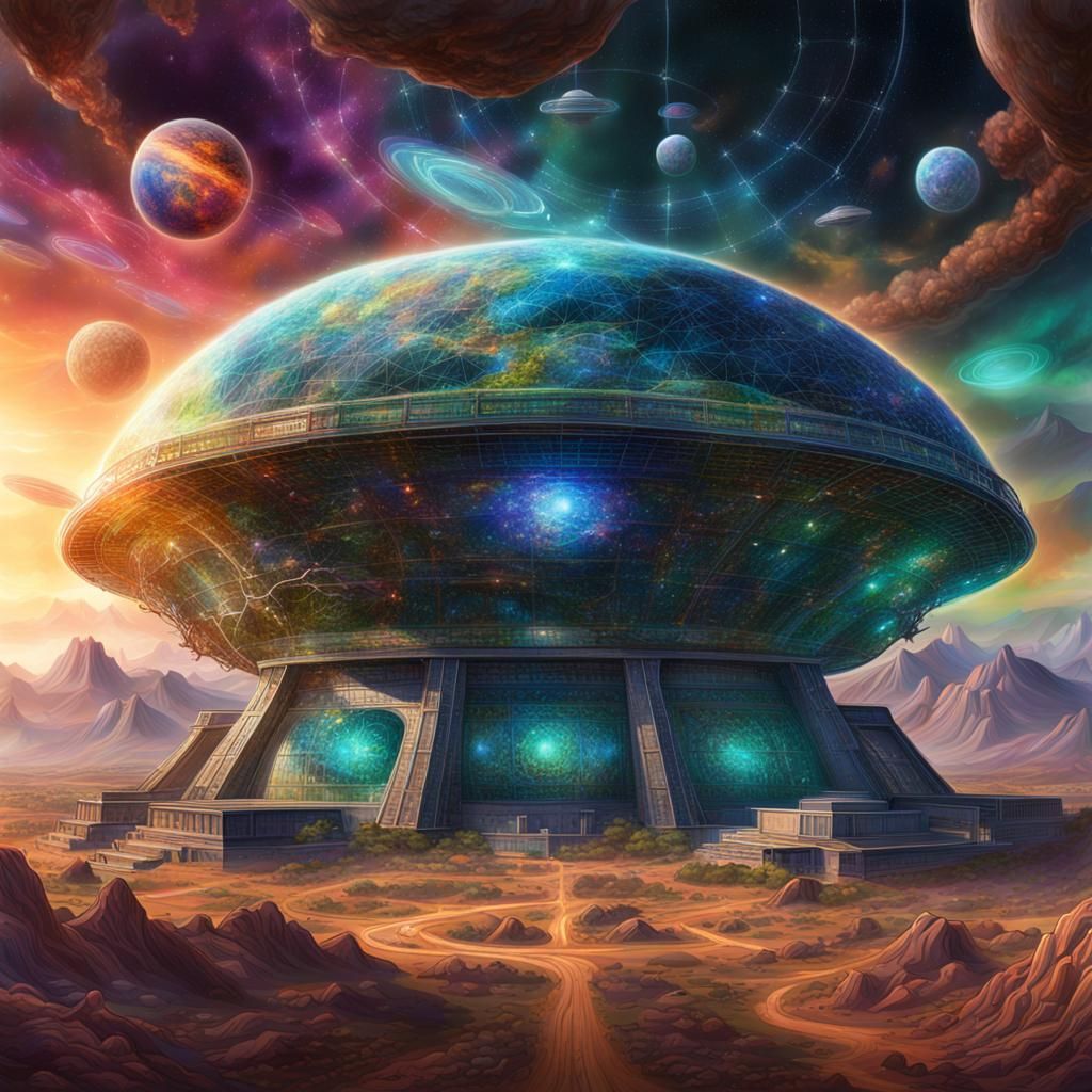 Area 51: Holographic Astral Cosmic Illustration