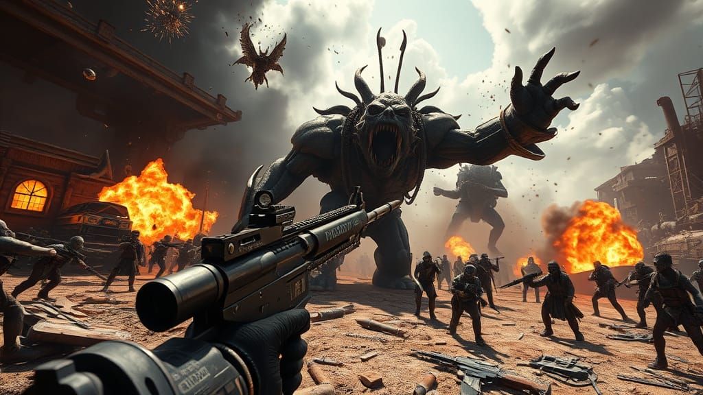 Post-Apocalyptic Wasteland FPS Scene in Unreal Engine 5