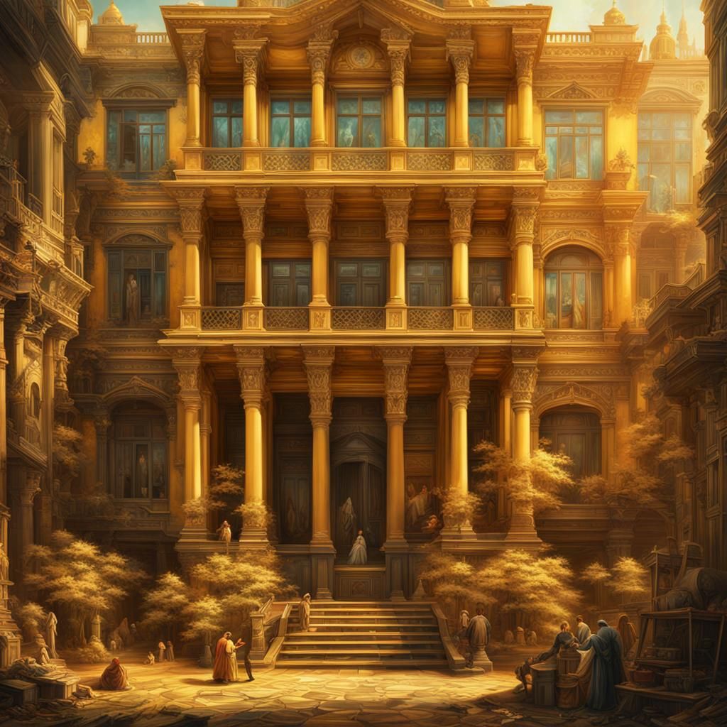 Yellow Hues in Detailed Digital Matte Painting