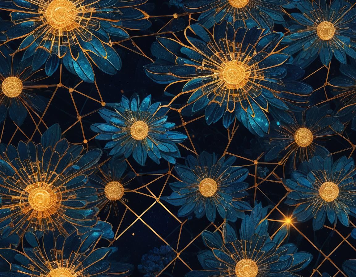 Ethereal Floral Art in Retrofuturist Fauvism Style