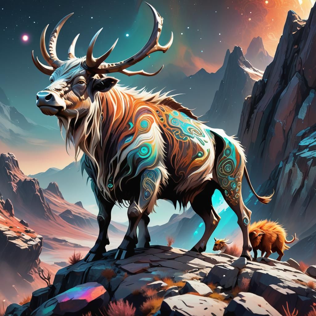 Alien Warthog on Exoplanet in Pan-Celtic Colors