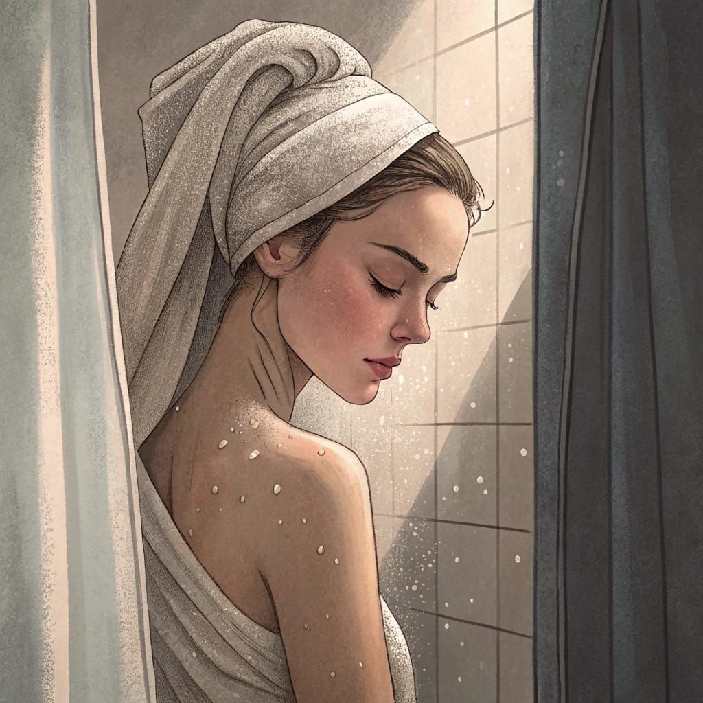 Vulnerable Moment in Watercolor Style