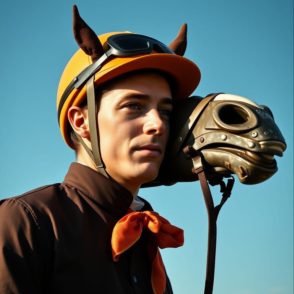 1930s Jockey Portrait in Leyendecker Style