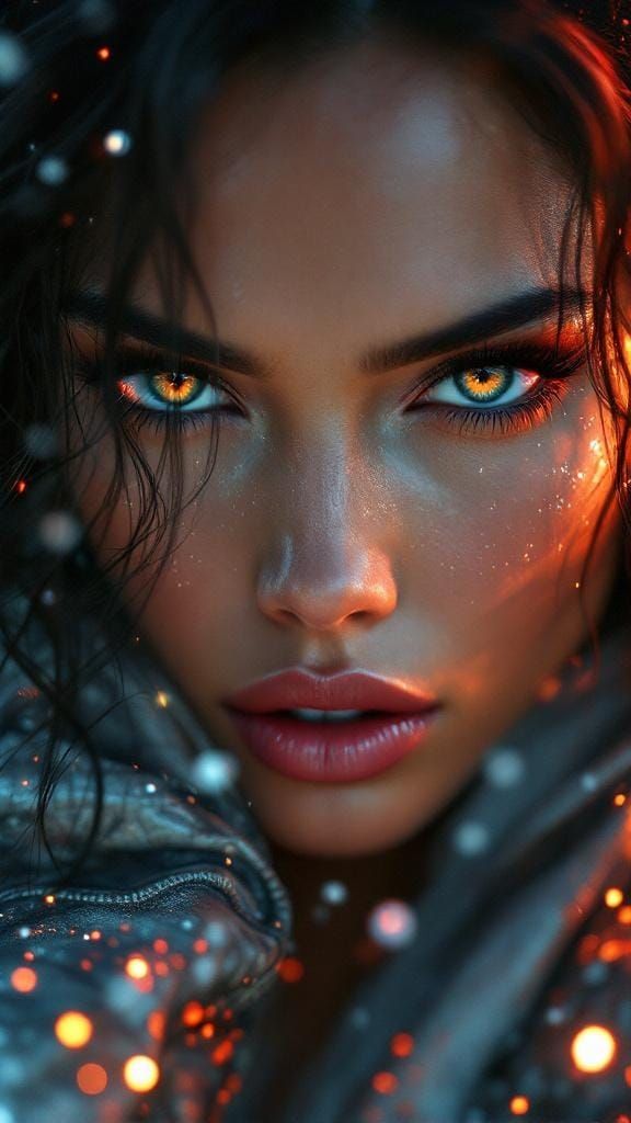 Adriana Lima: Contemporary Fashion with Cosmic Aura