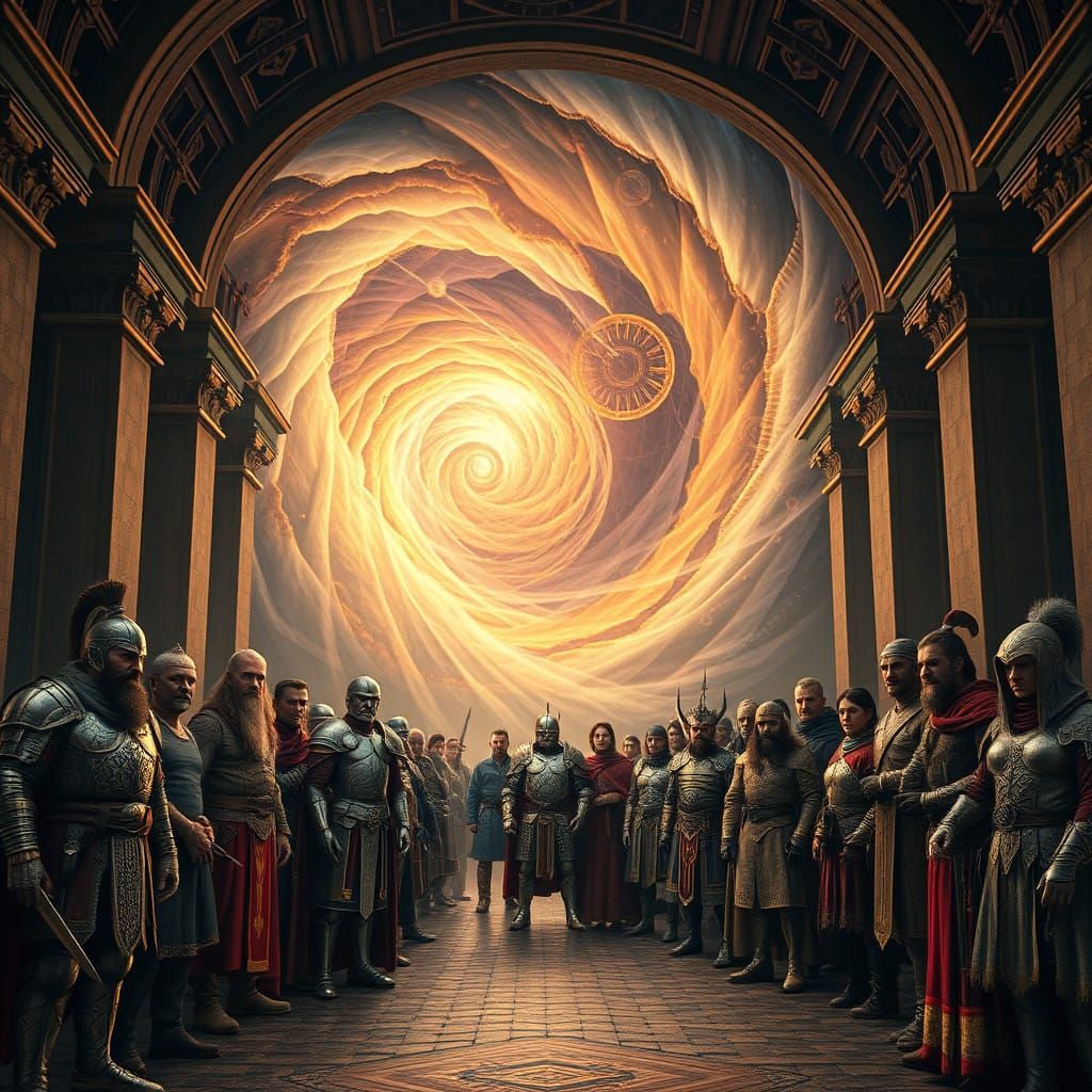 Ethereal Heroes Stand Vigilant at Time's End