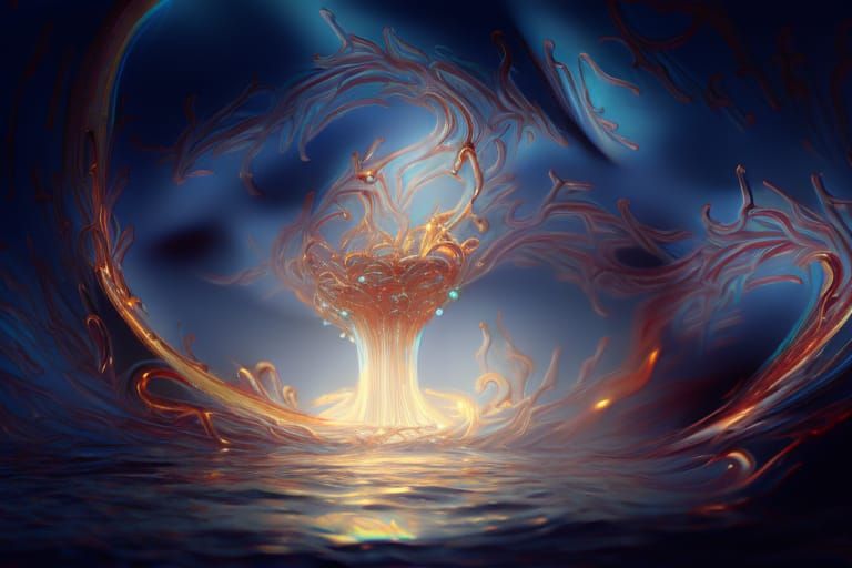 Magical Obsidian World in Rococo Style