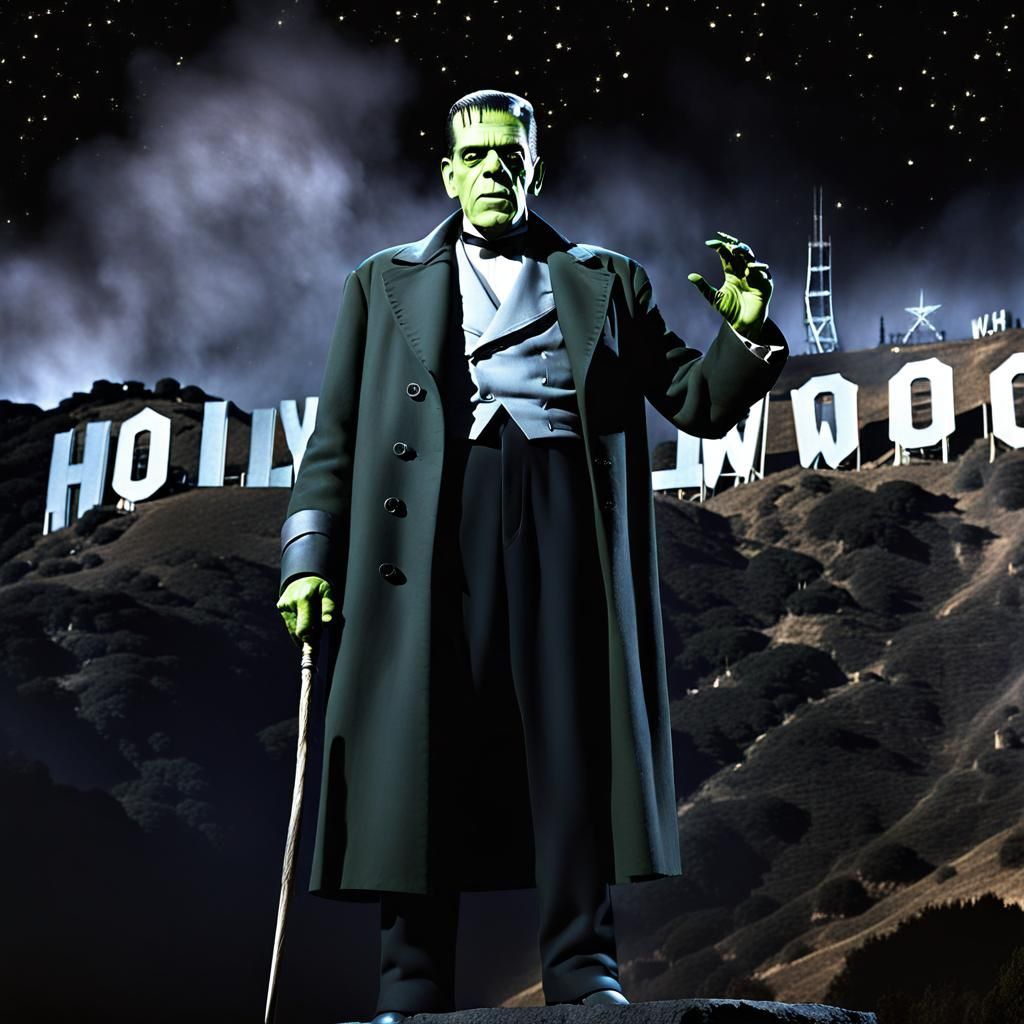 Frankenstein's Monster Visits Hollywood in Photorealistic St...