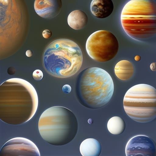 Detailed Planets by Artgerm, Greg Olsen, Pixar, WLOP