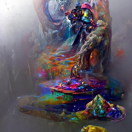 Cosmic Wonderland: An Astral Oil Painting