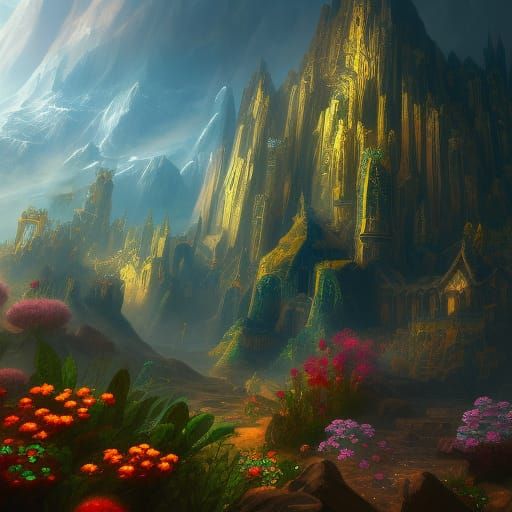 Fantastical Jewels in Detailed Matte Painting