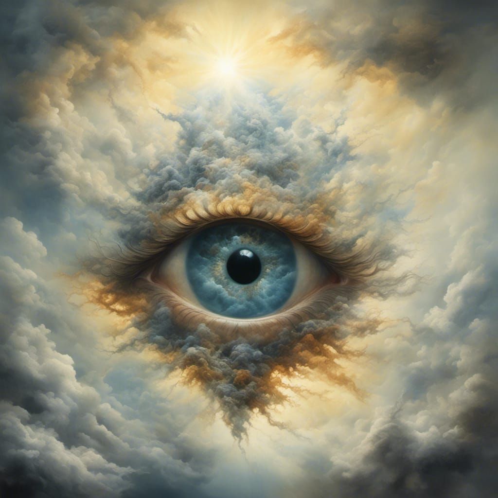 Ethereal Eye of the Universe in Divine Light