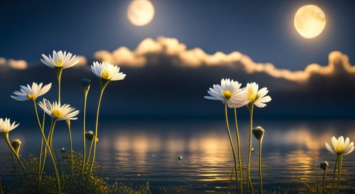 Incandescent Flowers Bloom in a Noctilucent Garden