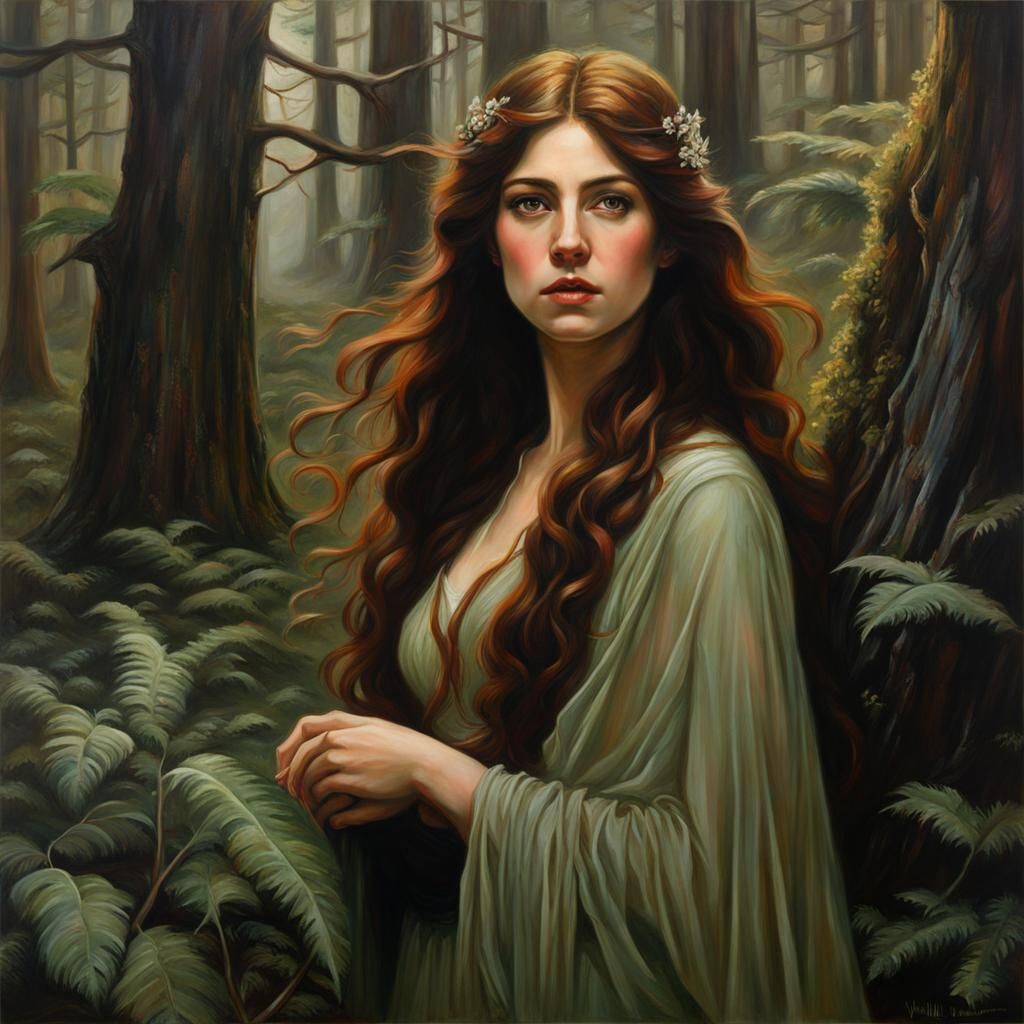 Eldritch Forest Portrait in Realistic Style