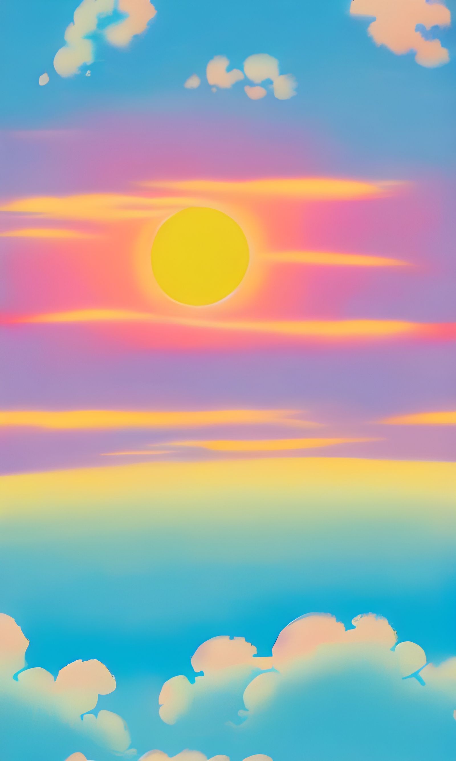 Mystic Fantasy Sky in Studio Ghibli Style