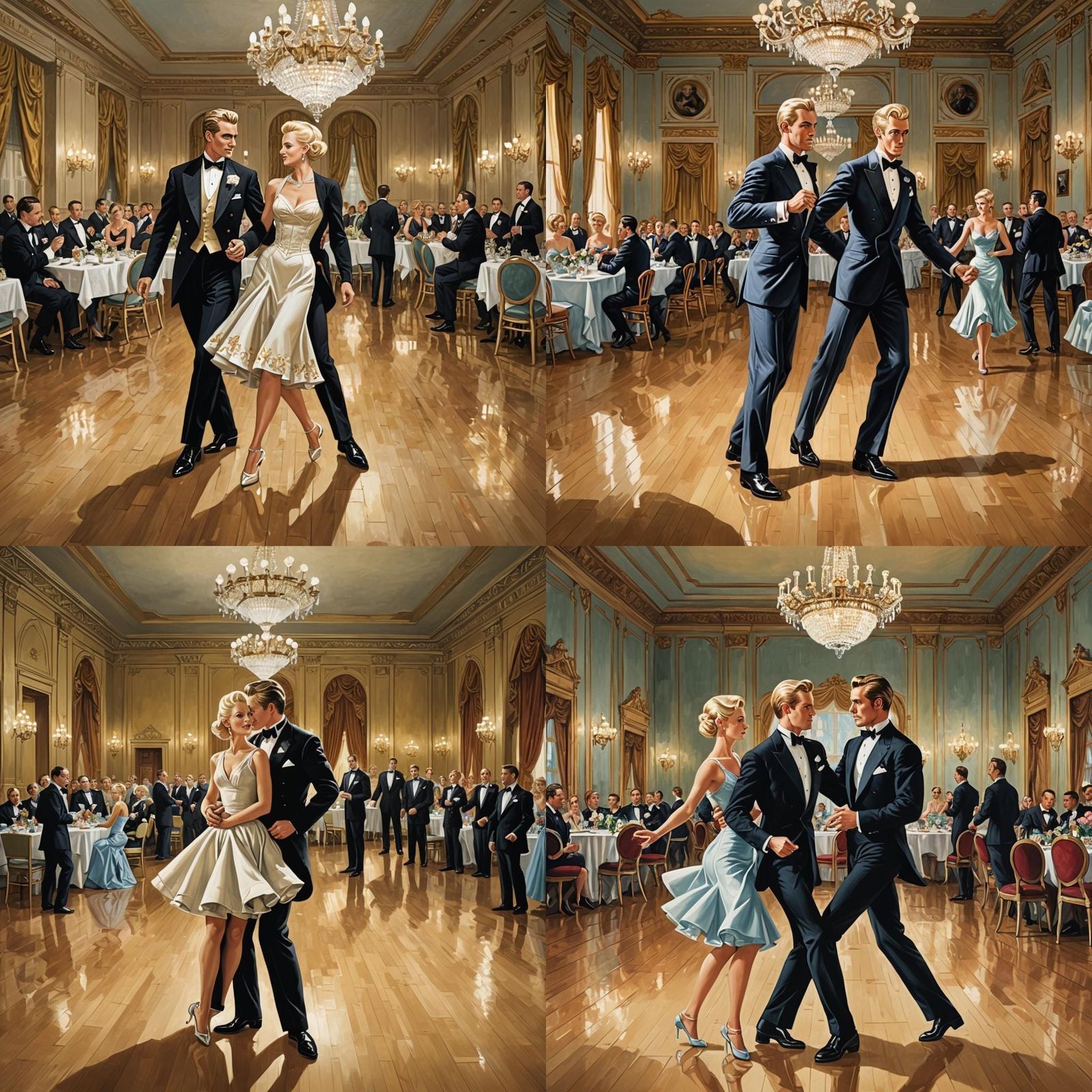 Ballroom Quickstep Ends in Legs Akimbo Tumble