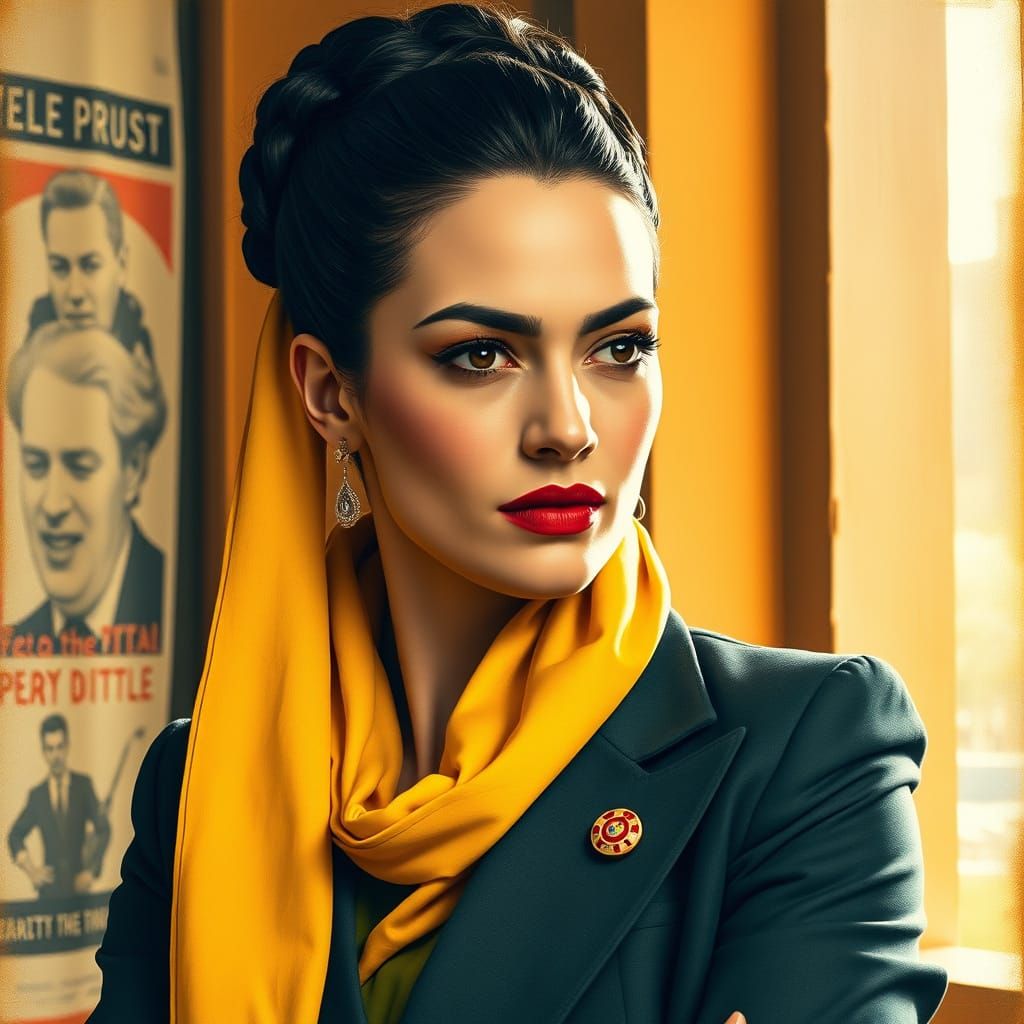 Empowered Woman in Vibrant Yellow Blazer