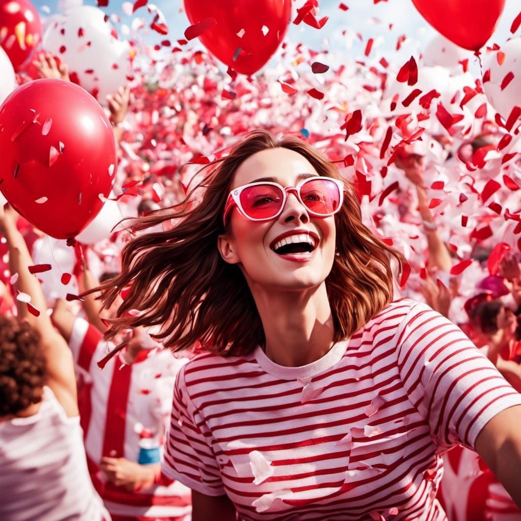 Vibrant Celebration Scene in Bold Brushstrokes and Textures