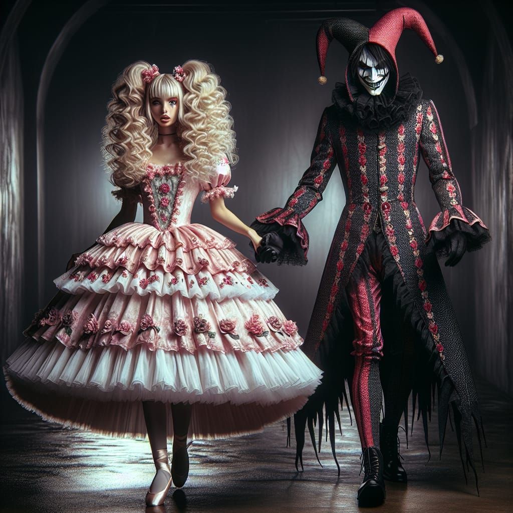 Princess and Jester in a Dark Dungeon