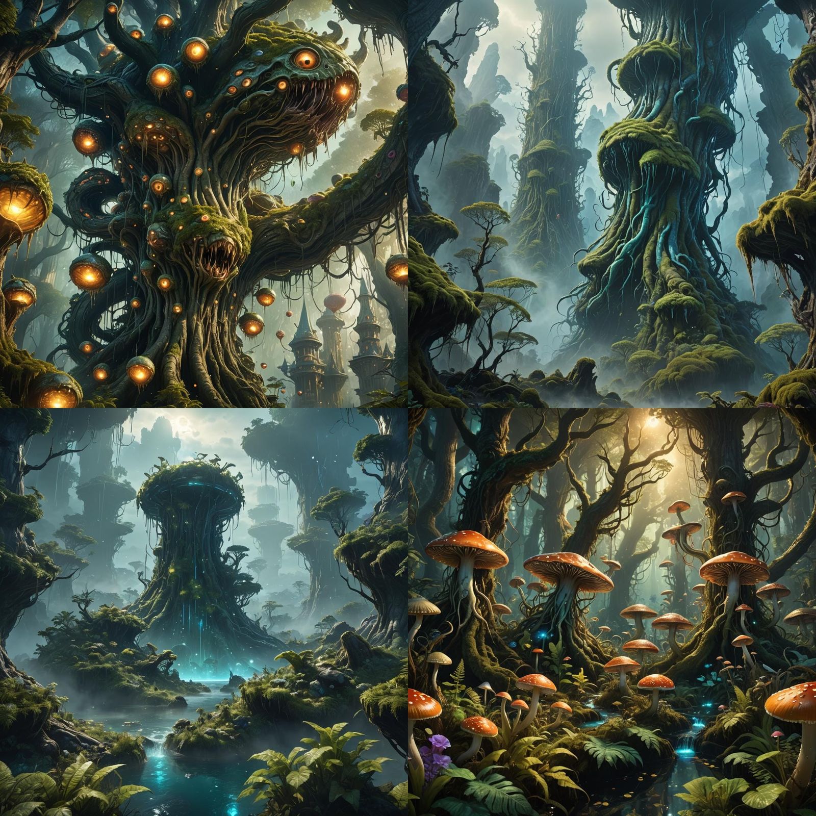 City-Sized Abyssal Parasite with Forest