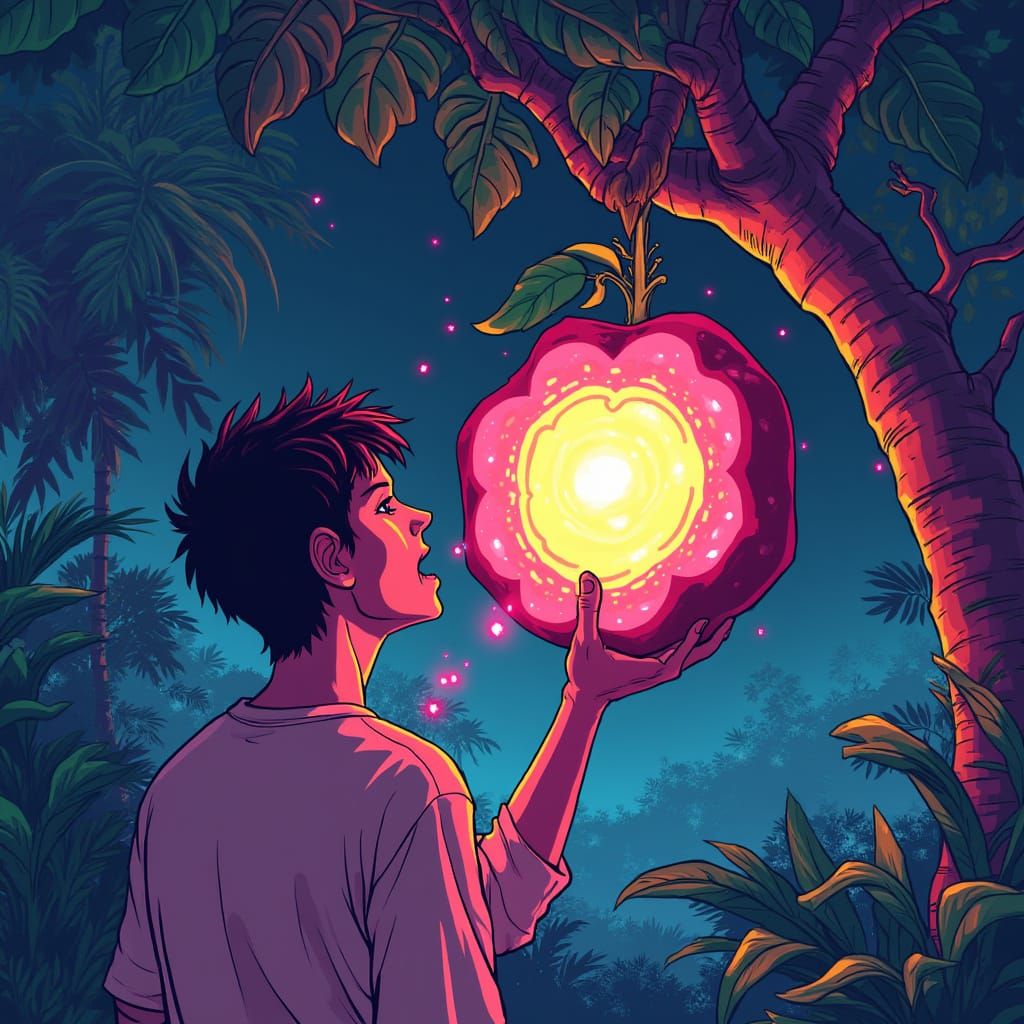 Vibrant Portal Fruit Plucked in a Blox Fruits-Inspired World