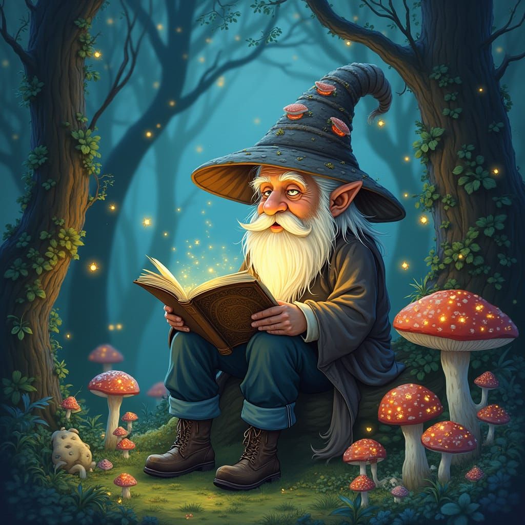 Whimsical Gnome in Hidden Grove