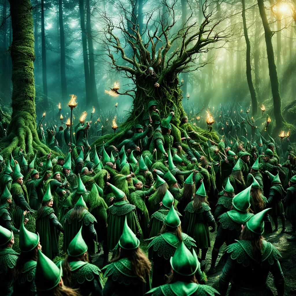 Elves Celebrate Beltane in Hyperrealistic Detail
