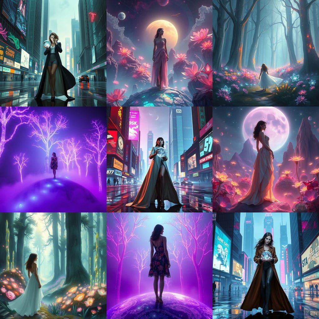 Fantasy Fungus from Another Planet with Iridescent Cap and G...