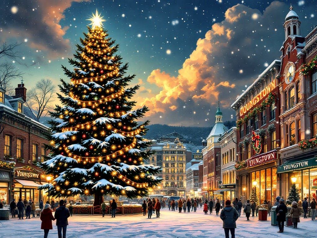 Winter Wonderland Christmas Tree in Youngstown Ohio