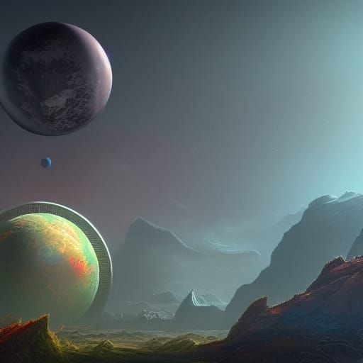 Detailed Matte Painting of the Solar System