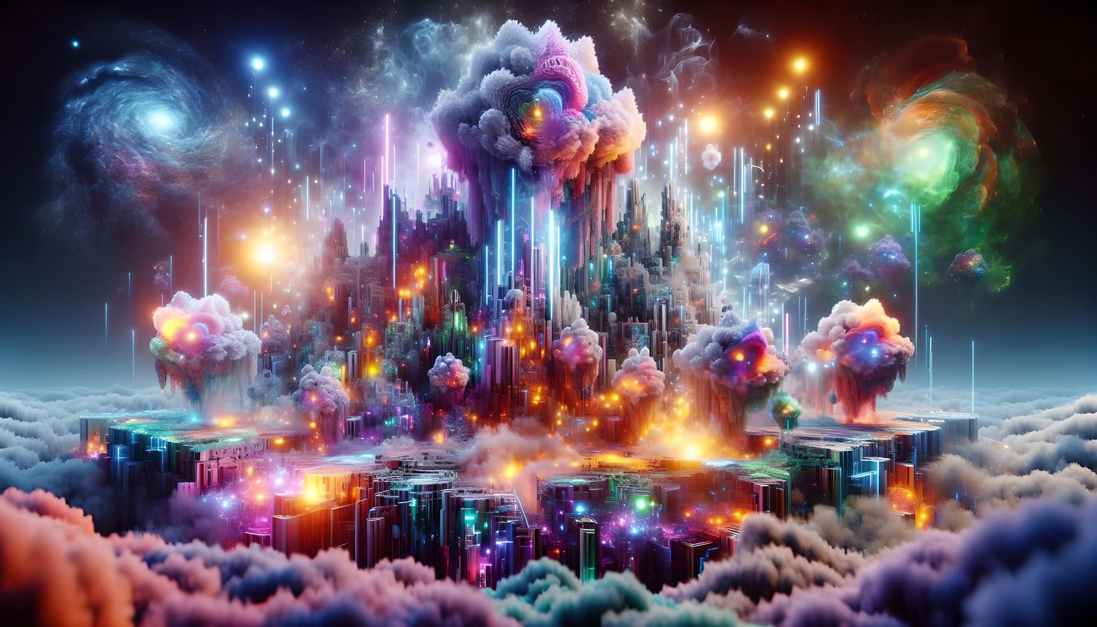 Fluorescent Psychedelic Music Video Scene