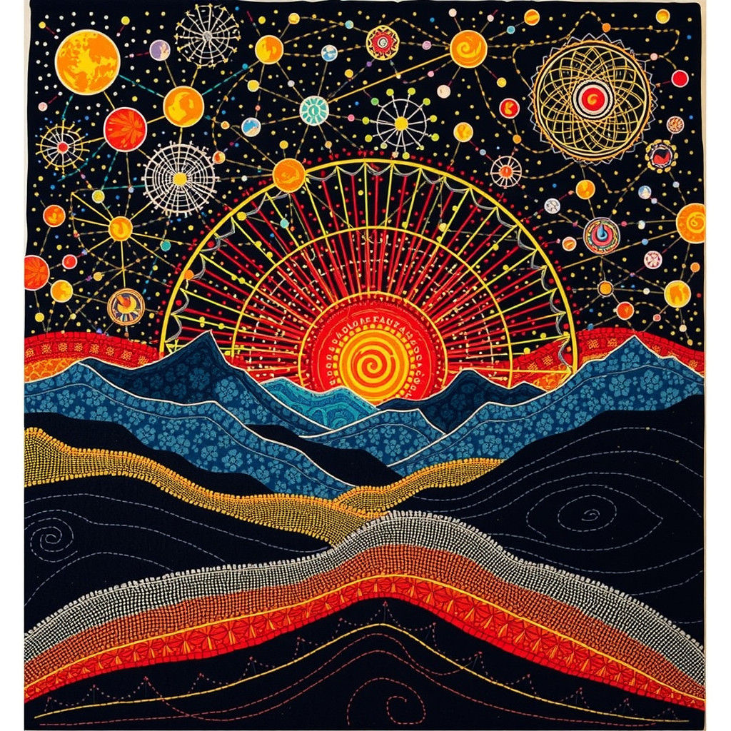 Mesmerizing Landscape with Atomic Network and Indigenous Wea...