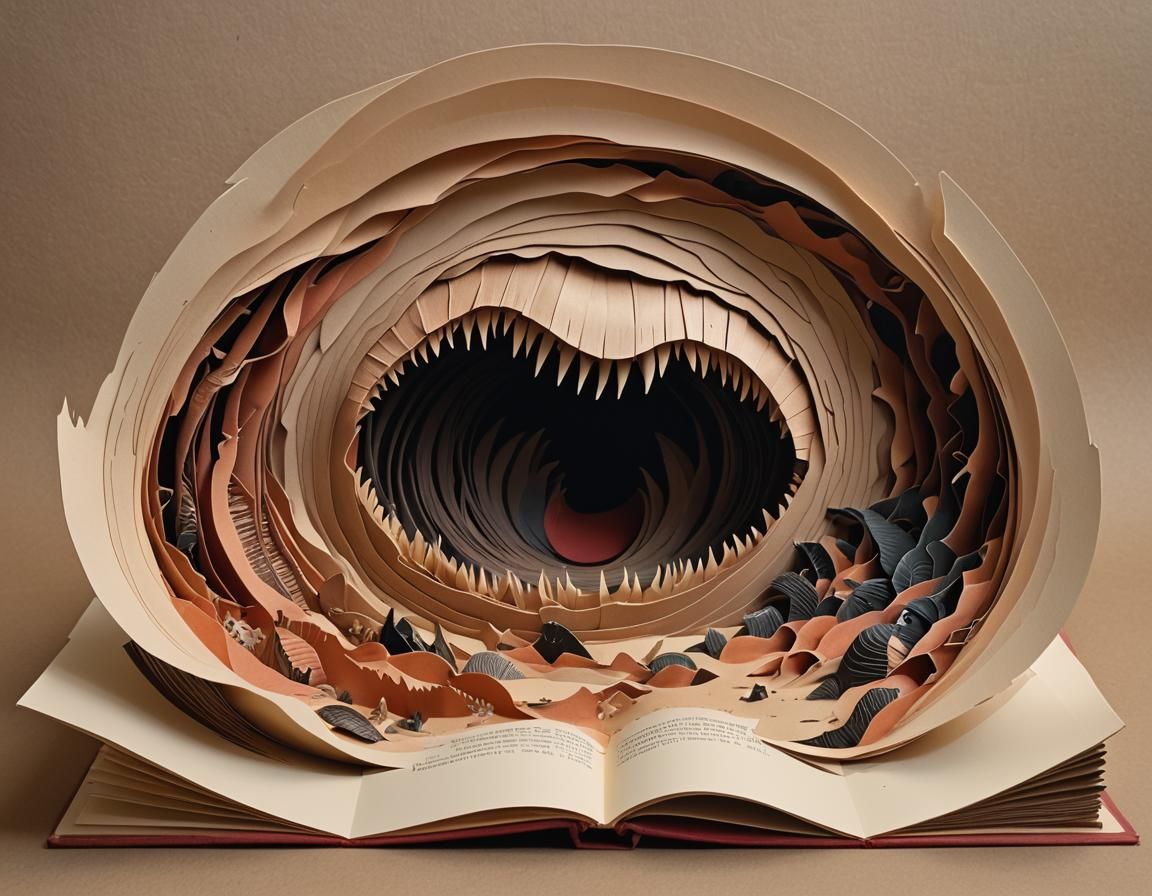 Dune Sandworm Pop-Up Book in Wehr Style