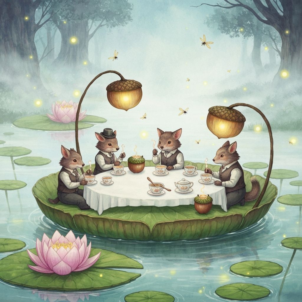 Whimsical Tea Party on Enchanted Lake