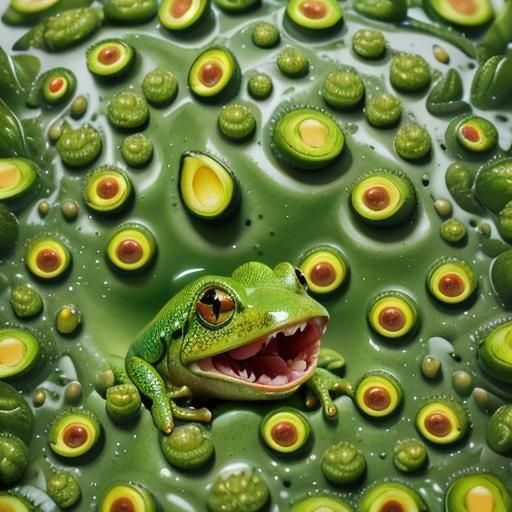 Avocado Salamander: Cute Green Creature in 3D Art