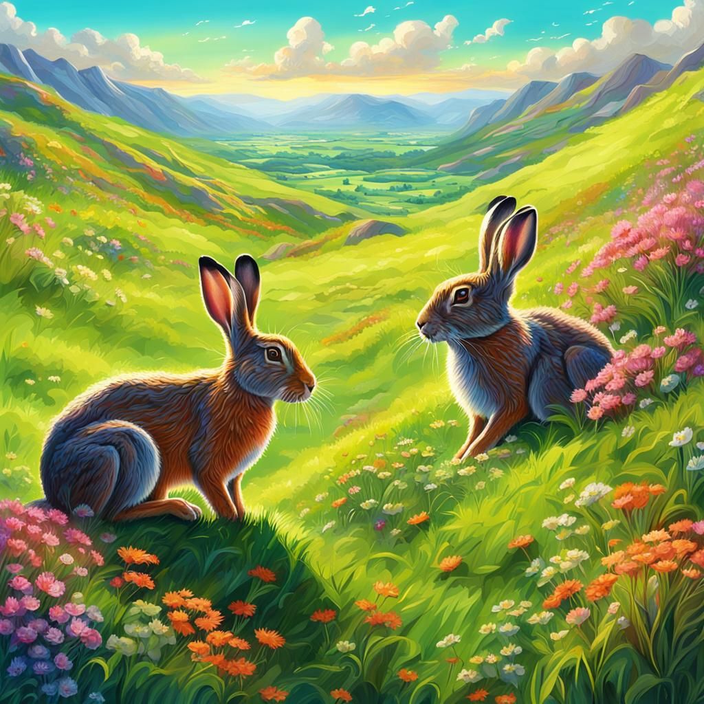 Hare Kits in Grassy Valley: Spring Life