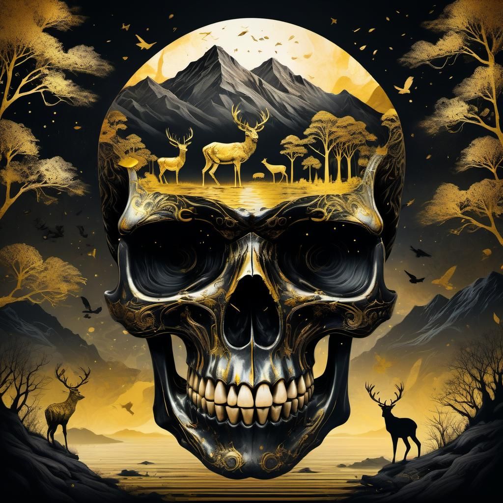 Life After Death Double Exposure Illustration