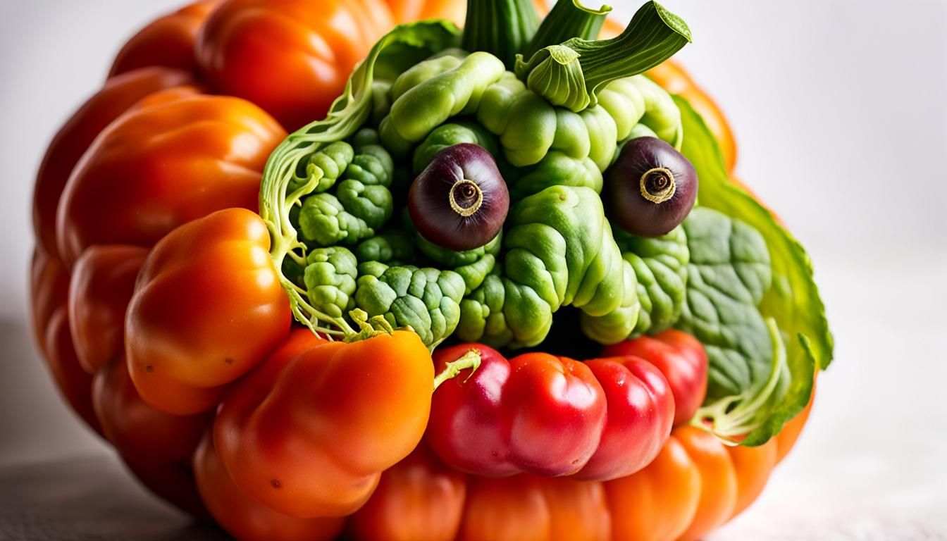 Strange Vegetable with Unattractive Face and Big Nose