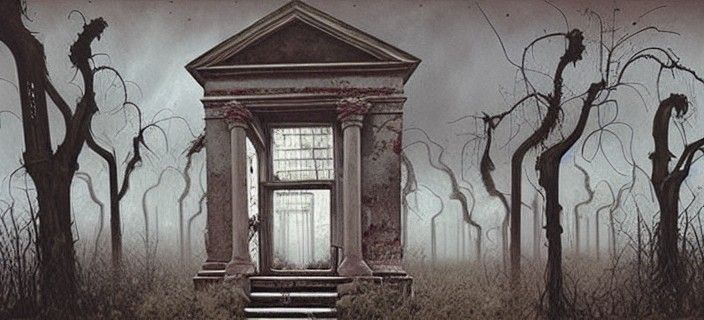 Creepy Abandoned Art Gallery in Ruins