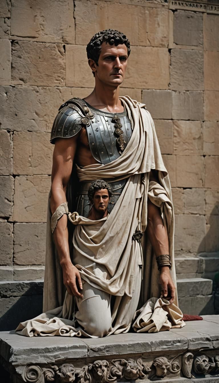 Dramatic Film Still of Caligula, Roman Emperor