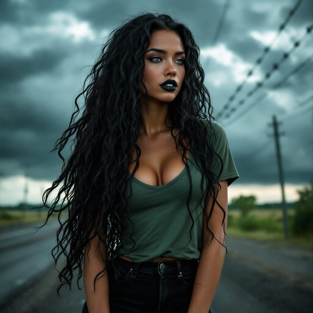 Athletic Goddess Caught in High Voltage Web