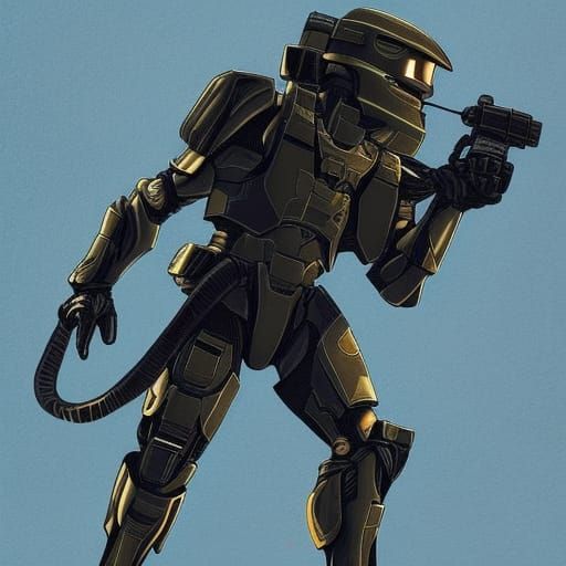 Legoshi as ODST in Comic Book Art Style