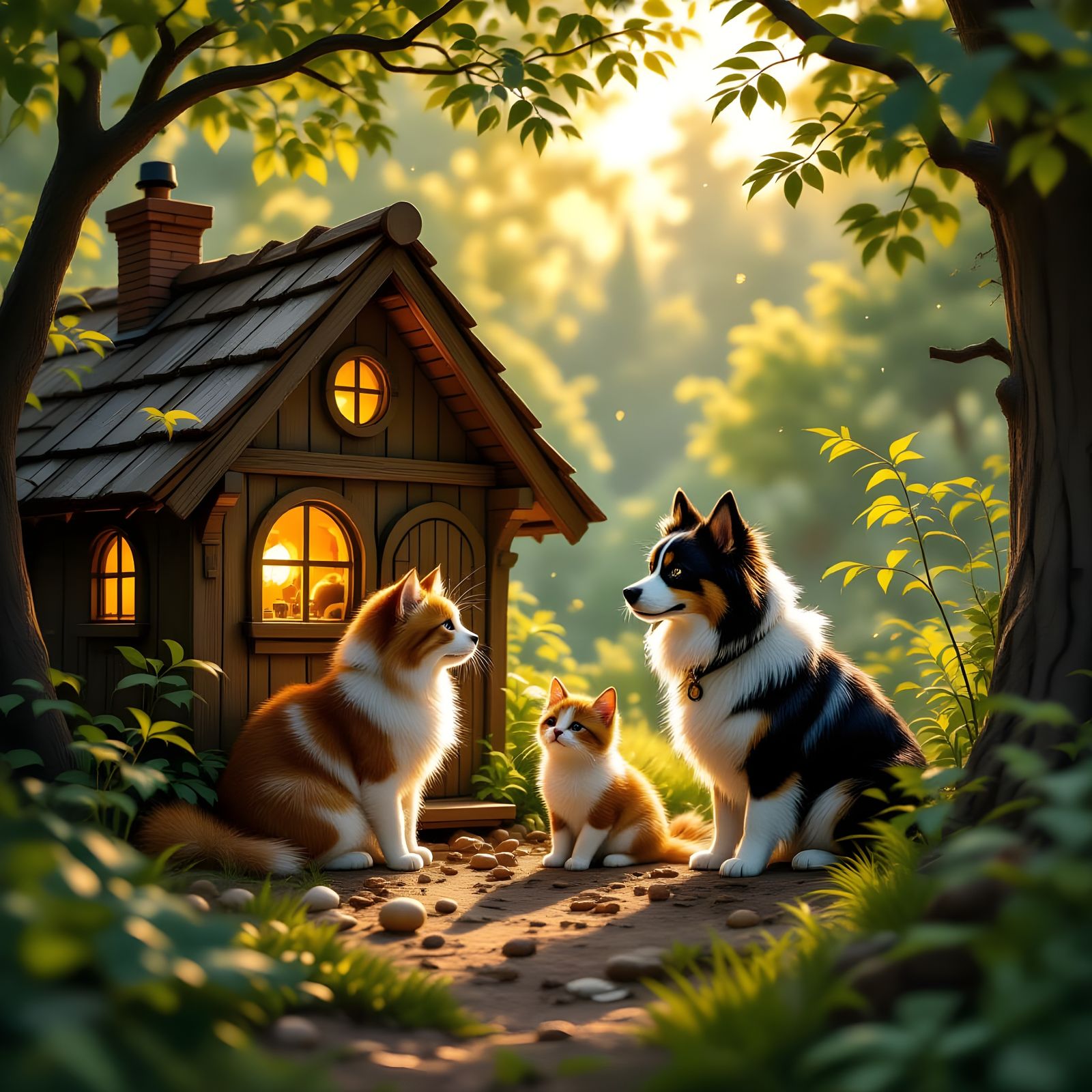 Animals Build Cozy Homes in Lush Greenery