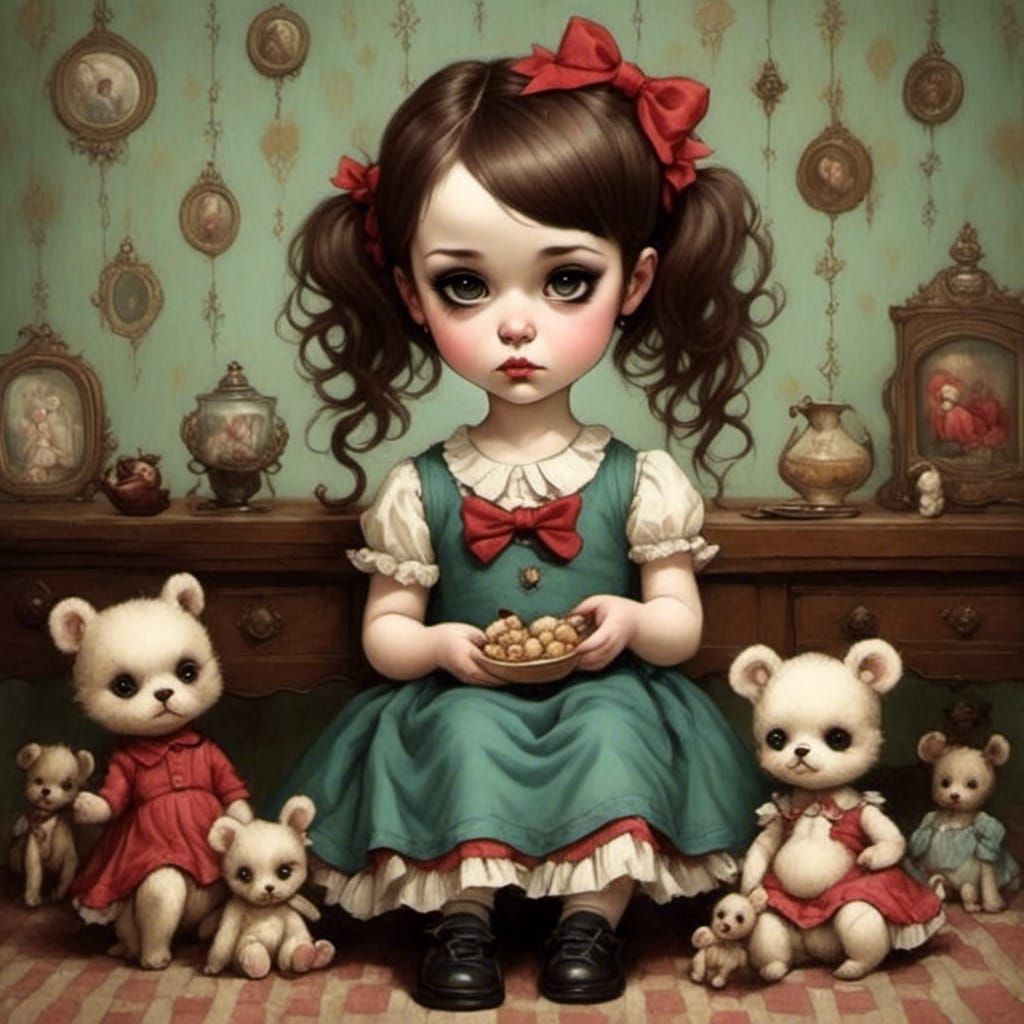 Little Match Girl in Mark Ryden Style